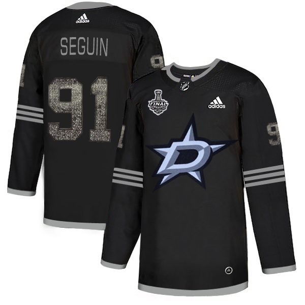 Adidas Men Dallas Stars 91 Tyler Seguin Black Authentic Classic 2020 Stanley Cup Final Stitched NHL Jersey